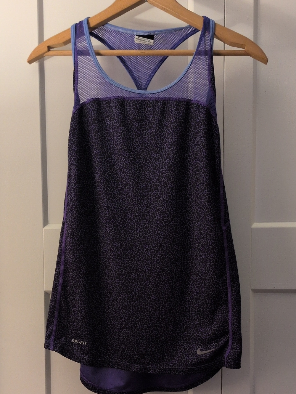 Nike Purple and Lavender Mesh Dri-FIT Athletic Tank